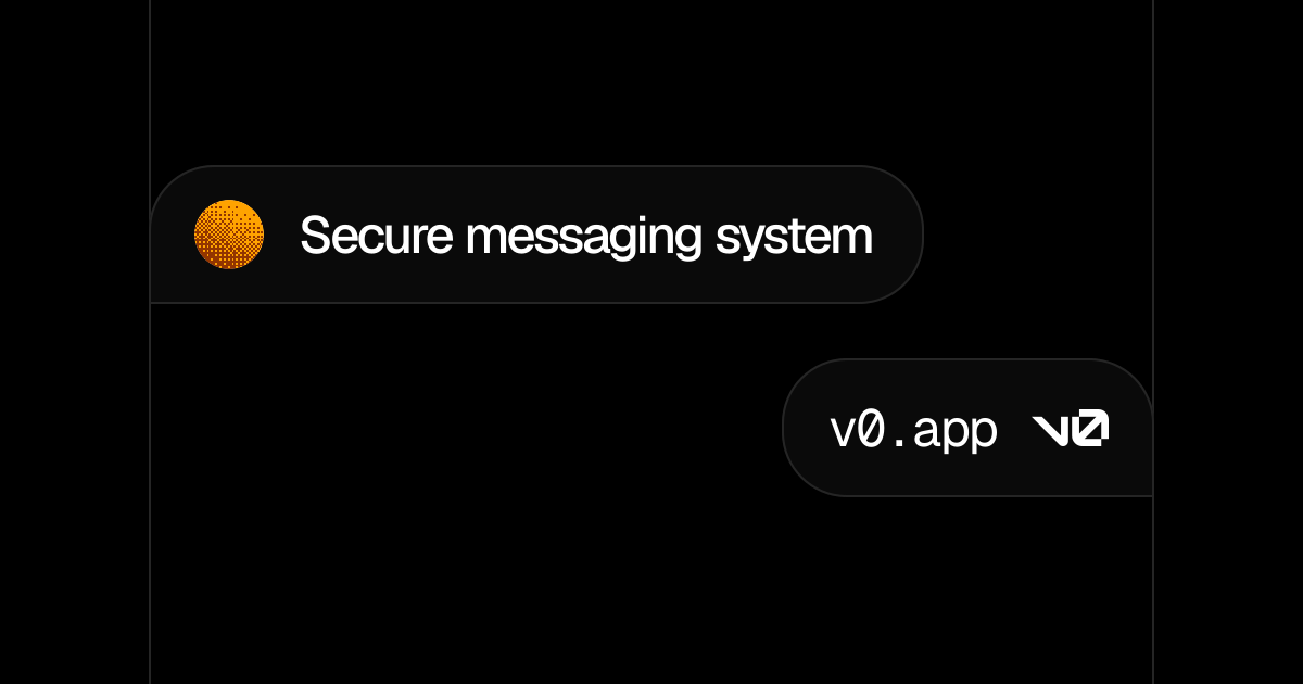 Secure messaging system - v0 by Vercel