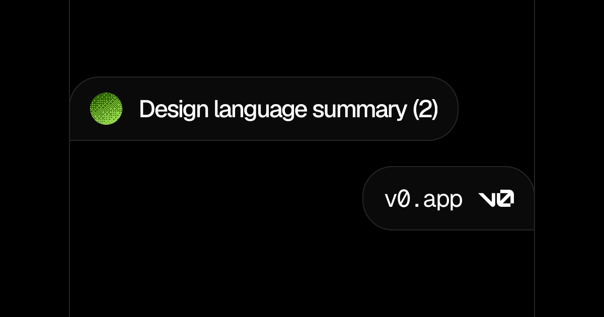 Design language summary (2) - v0 by Vercel