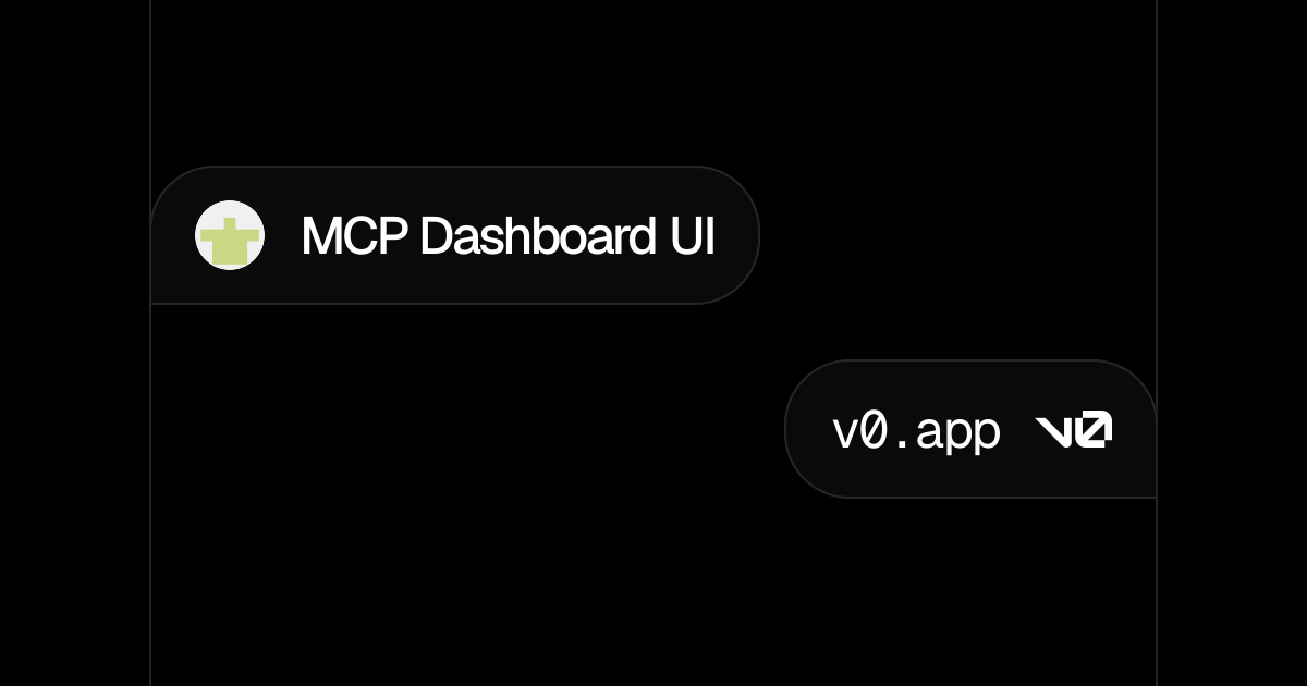 MCP Dashboard UI - v0 by Vercel