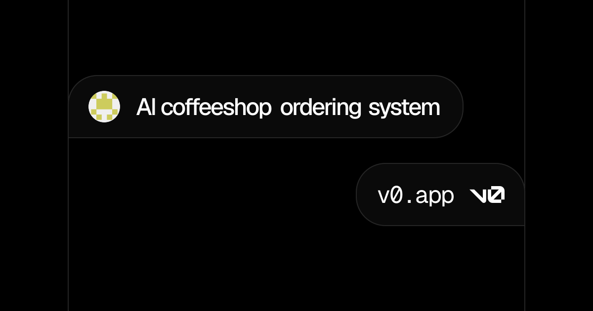 AI coffeeshop ordering system - v0 by Vercel