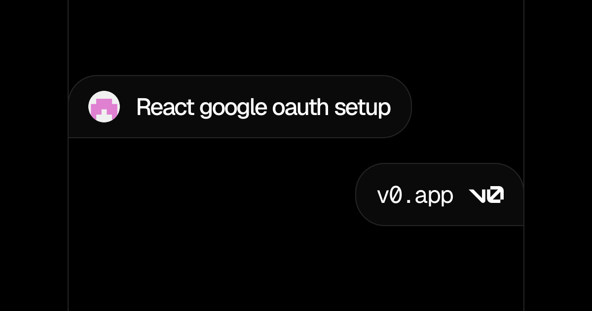 React google oauth setup - v0 by Vercel