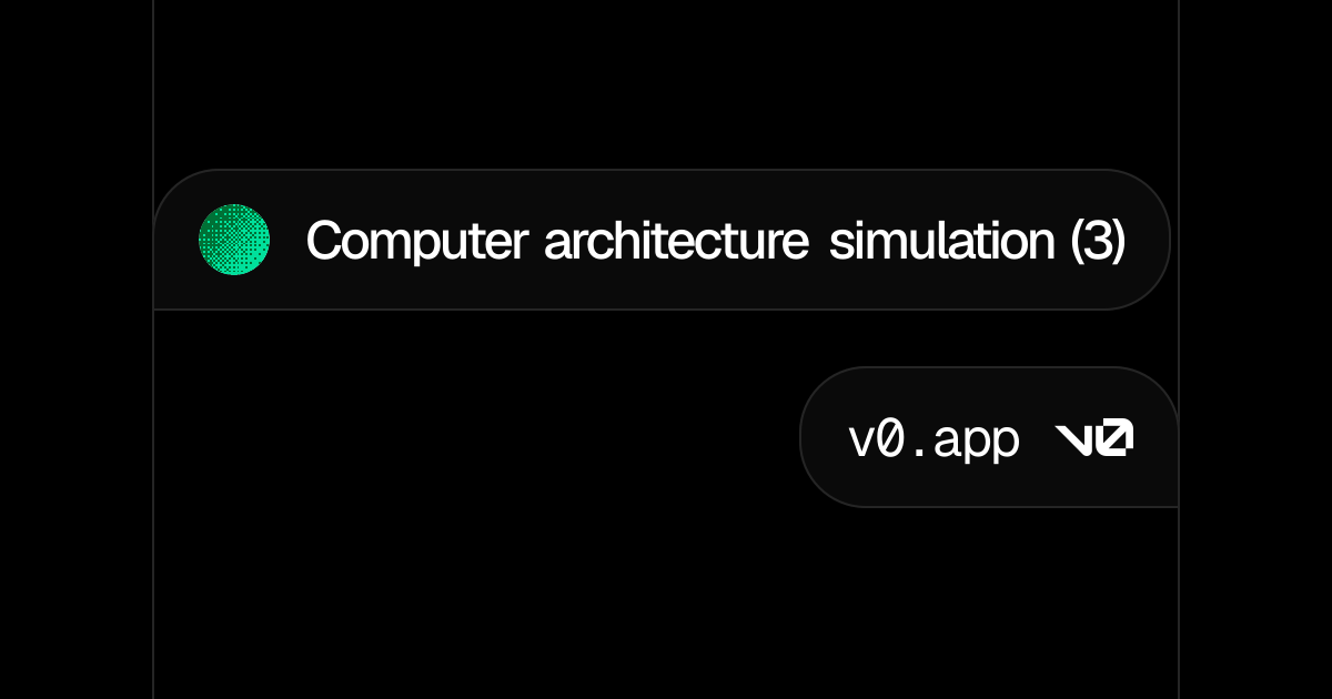 Computer architecture simulation (3) - v0 by Vercel