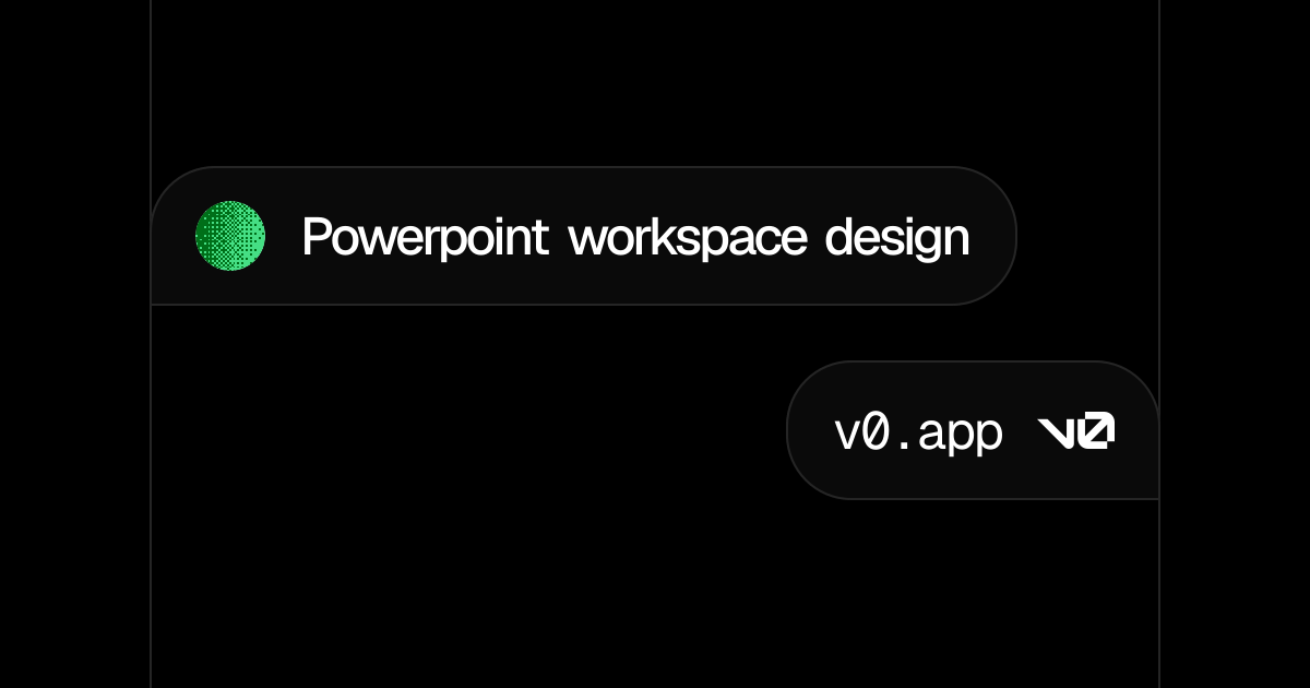 Powerpoint workspace design - v0 by Vercel