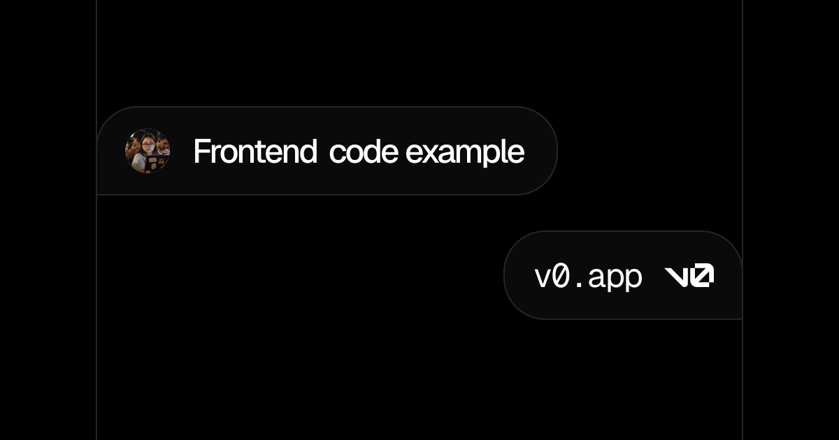 Frontend code example - v0 by Vercel