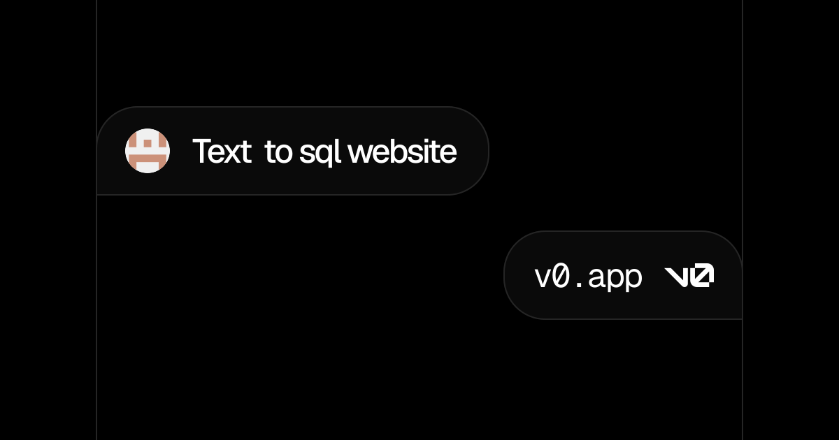 Text to sql website - v0 by Vercel