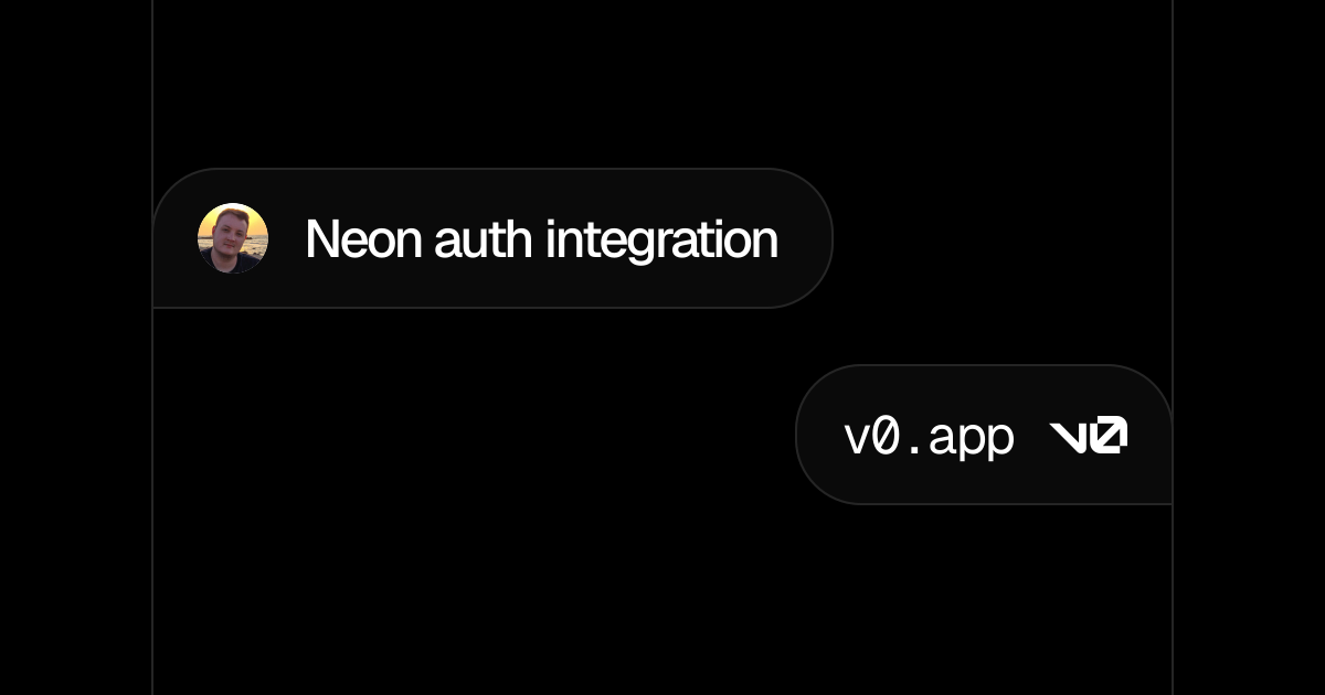 Neon auth integration - v0 by Vercel