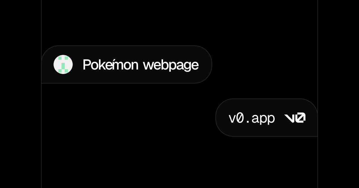 Pokémon webpage - v0 by Vercel
