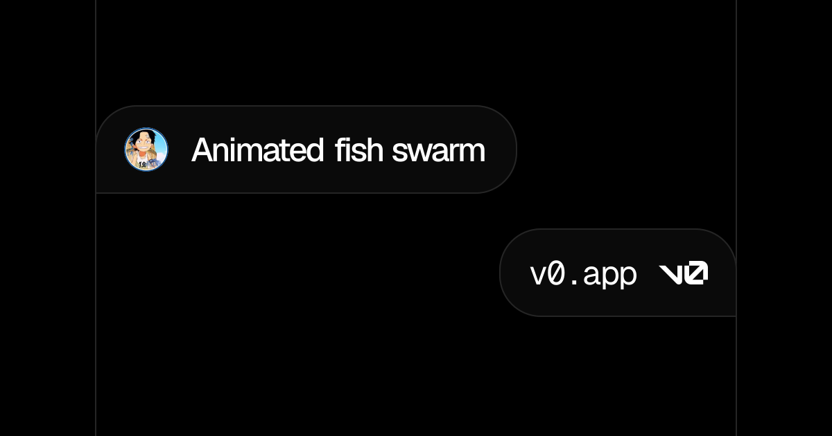 Animated fish swarm - v0 by Vercel