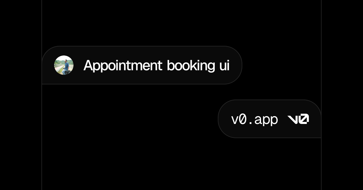 Appointment booking ui - v0 by Vercel