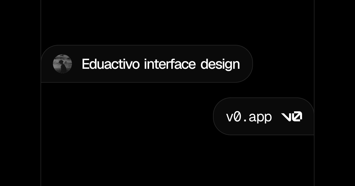 Eduactivo interface design - v0 by Vercel