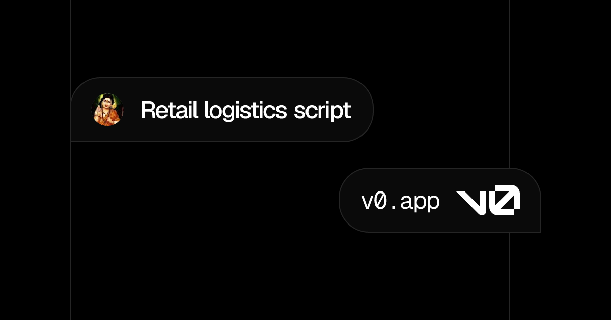 Retail logistics script - v0 by Vercel