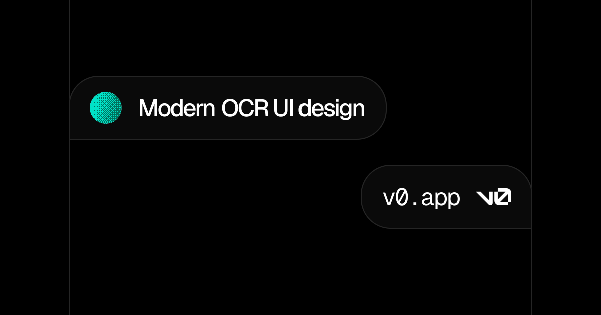 Modern OCR UI design - v0 by Vercel