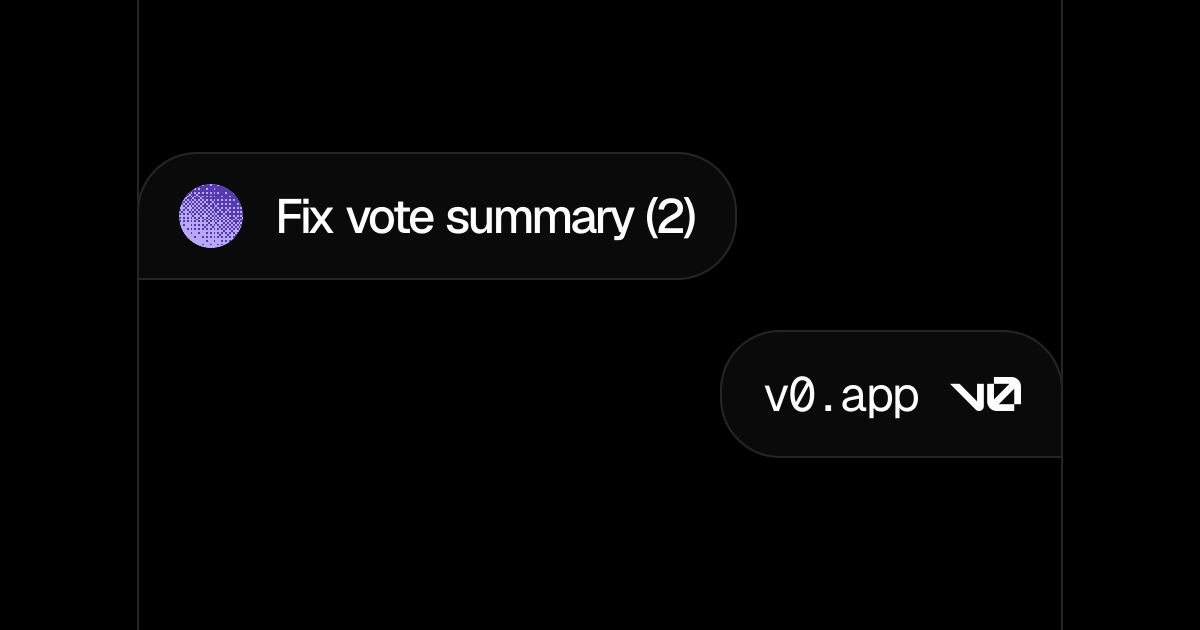 Fix vote summary (2) - v0 by Vercel