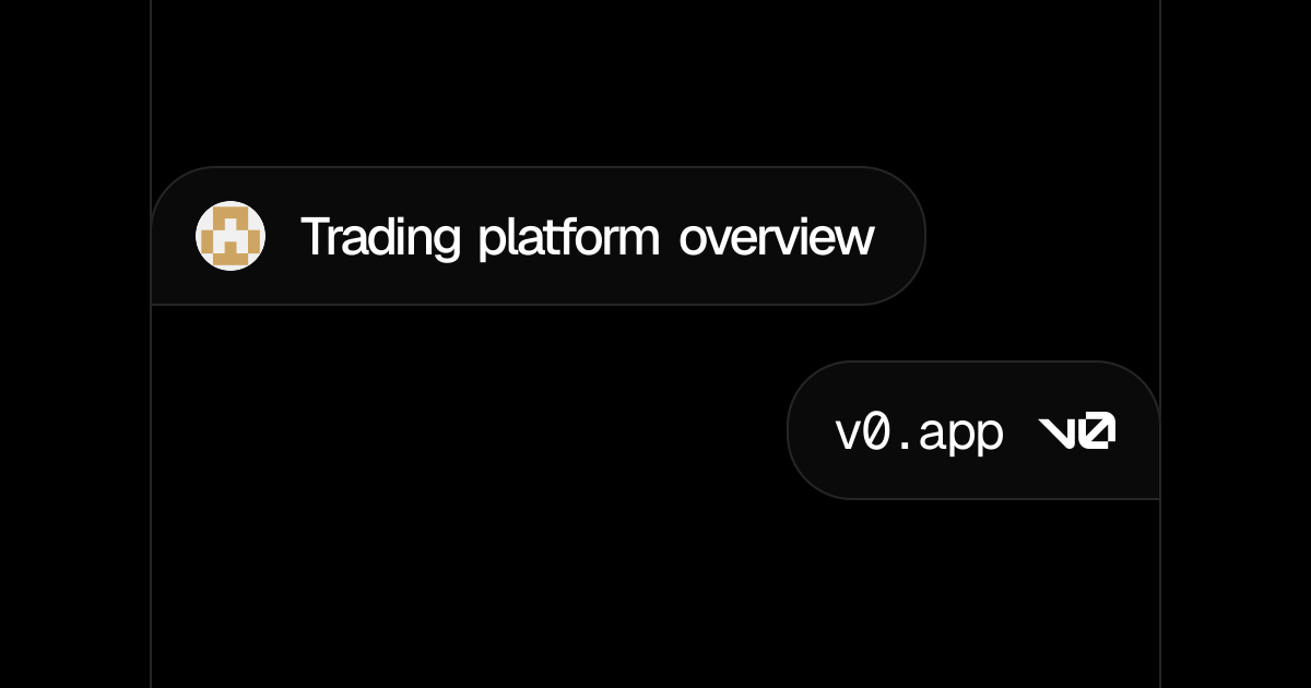 Trading platform overview - v0 by Vercel