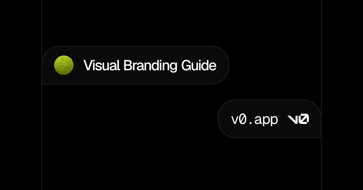 Visual Branding Guide - v0 by Vercel