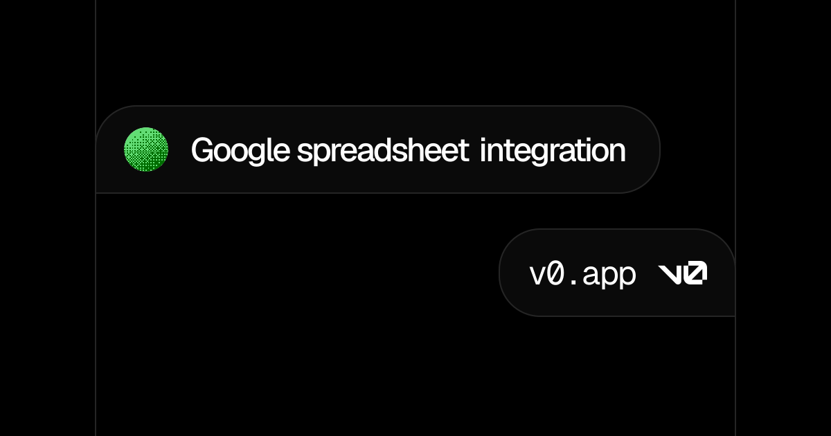 Google spreadsheet integration - v0 by Vercel