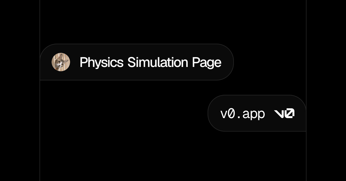 Physics Simulation Page - v0 by Vercel