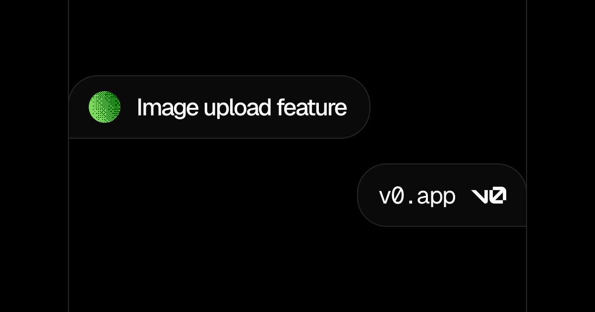 Image upload feature - v0 by Vercel