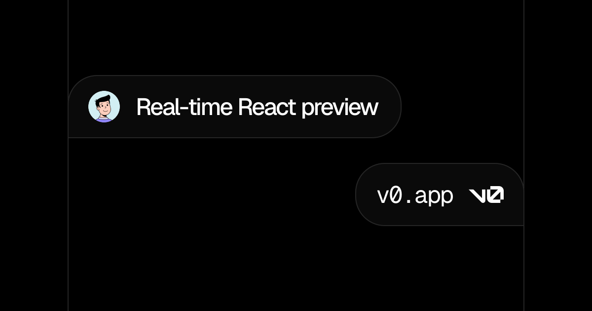 Real-time React preview - v0 by Vercel