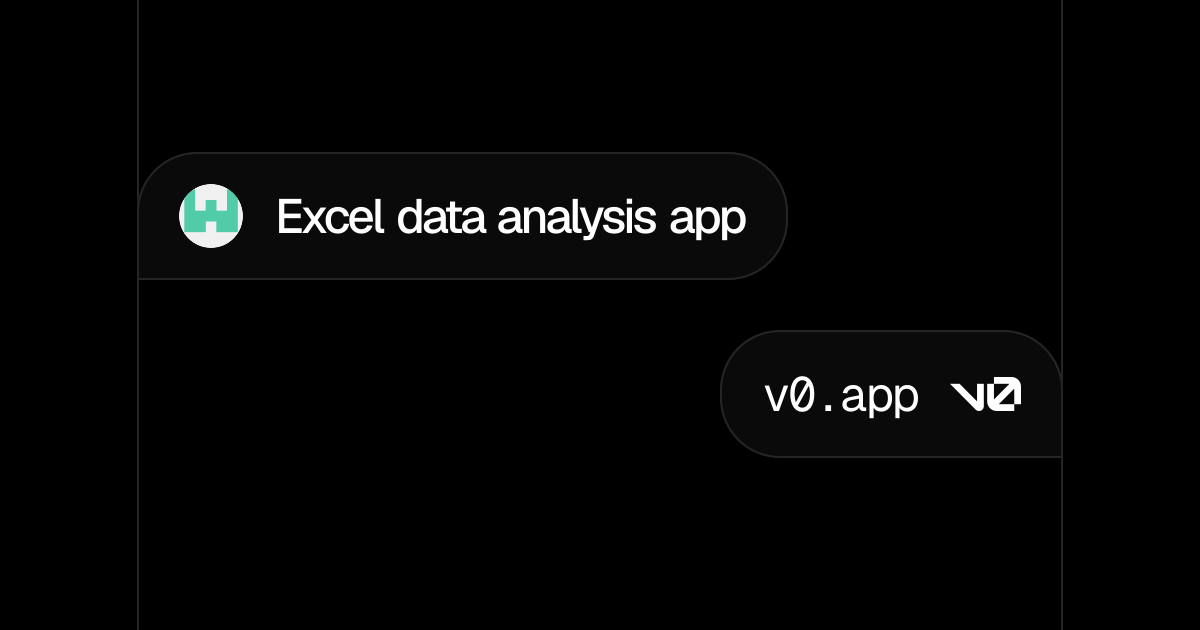 Excel data analysis app - v0 by Vercel