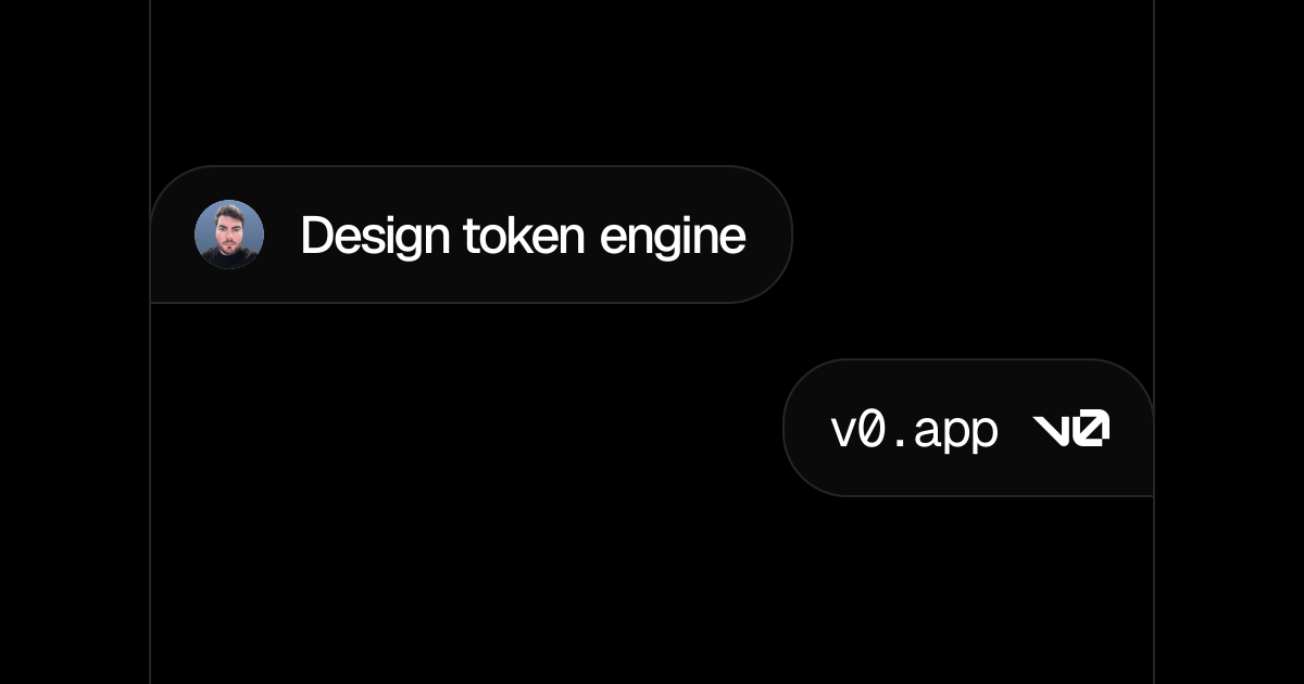 Design token engine - v0 by Vercel