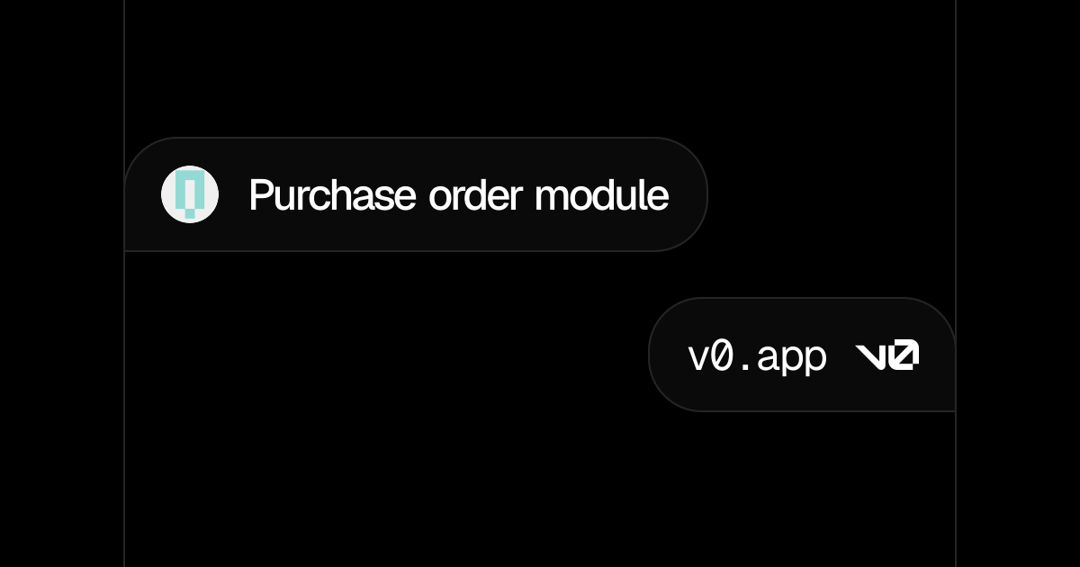 Purchase order module - v0 by Vercel