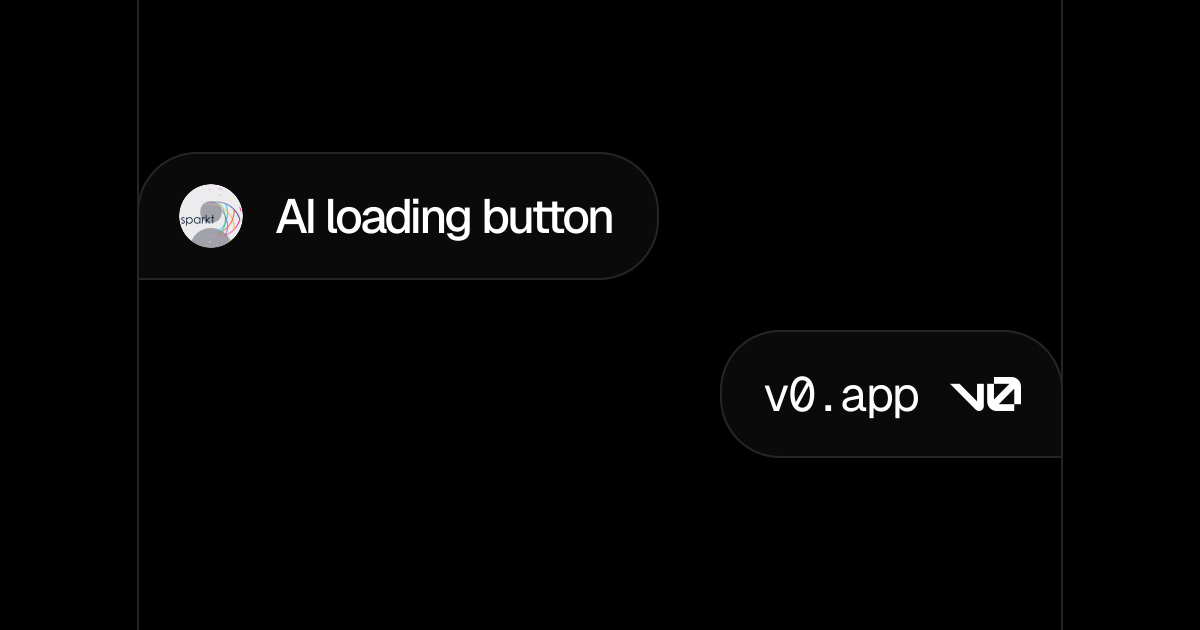 AI loading button - v0 by Vercel