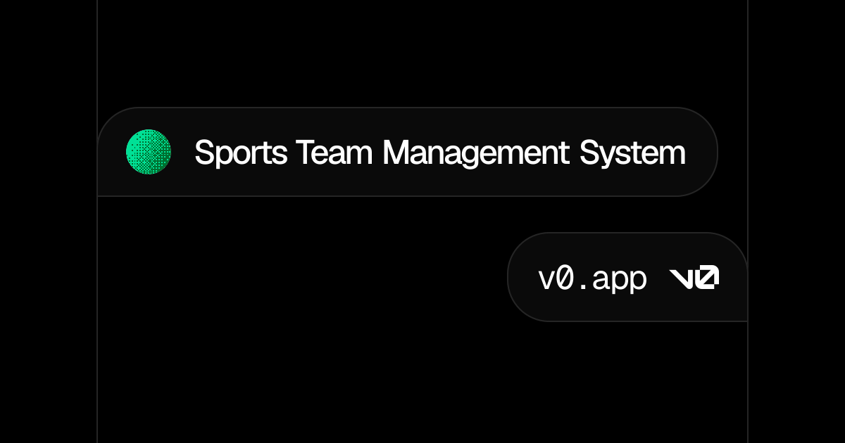 Sports Team Management System