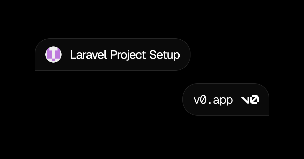 Laravel Project Setup - v0 by Vercel