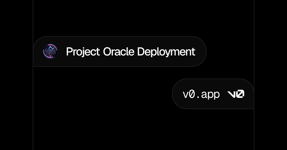 Project Oracle Deployment - v0 by Vercel