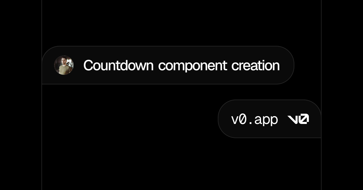 Countdown component creation - v0 by Vercel