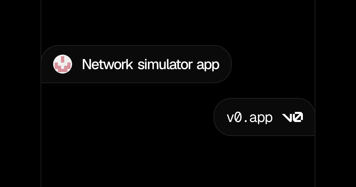 Network simulator app - v0 by Vercel