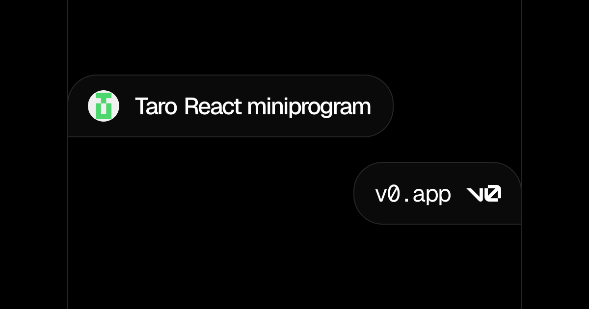 Taro React miniprogram - v0 by Vercel