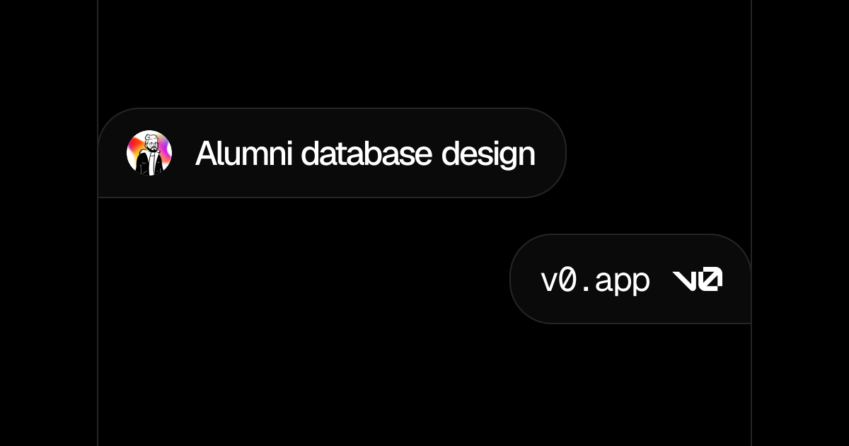 Alumni database design - v0 by Vercel