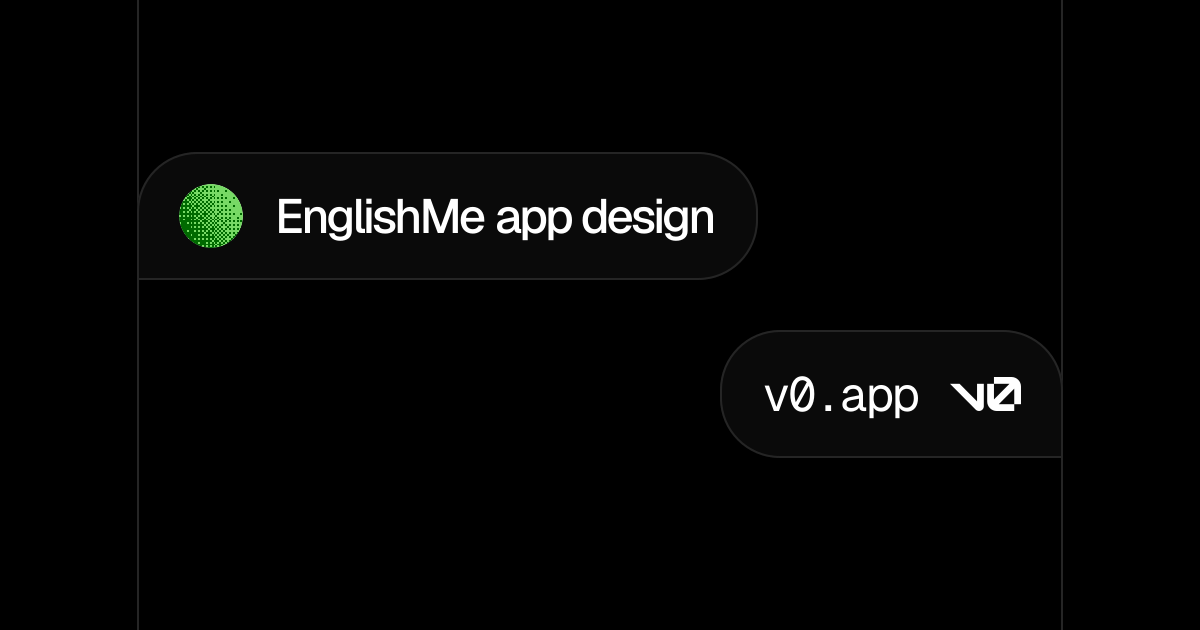 EnglishMe app design - v0 by Vercel