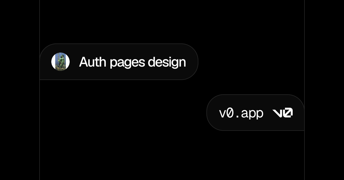 Auth pages design - v0 by Vercel