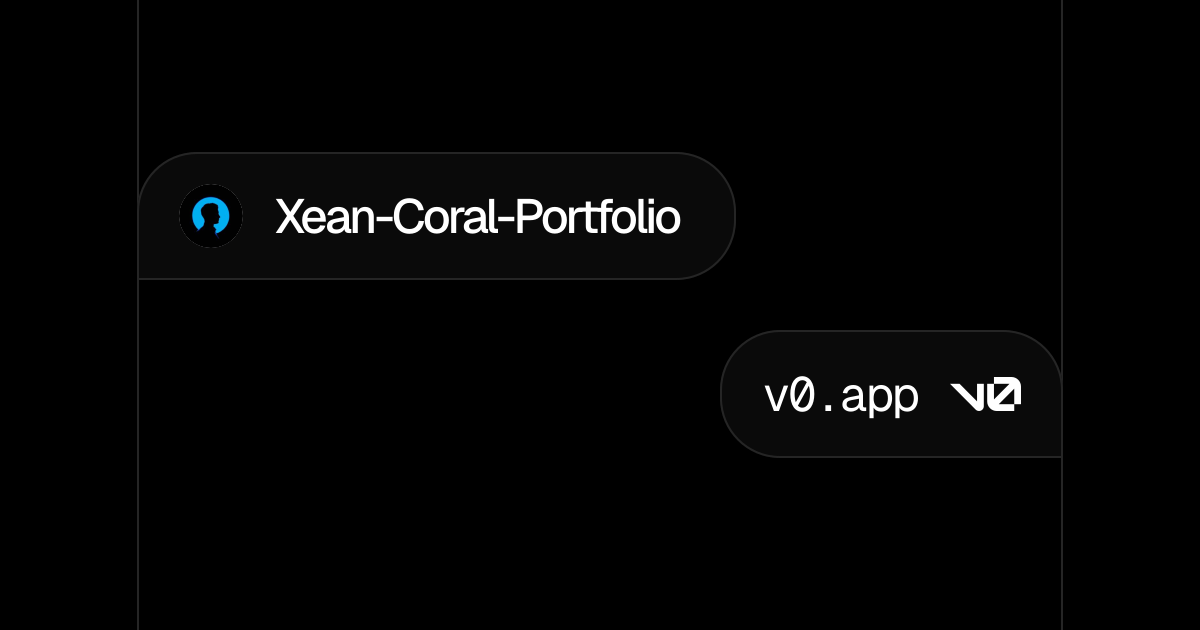 Xean-Coral-Portfolio - v0 by Vercel