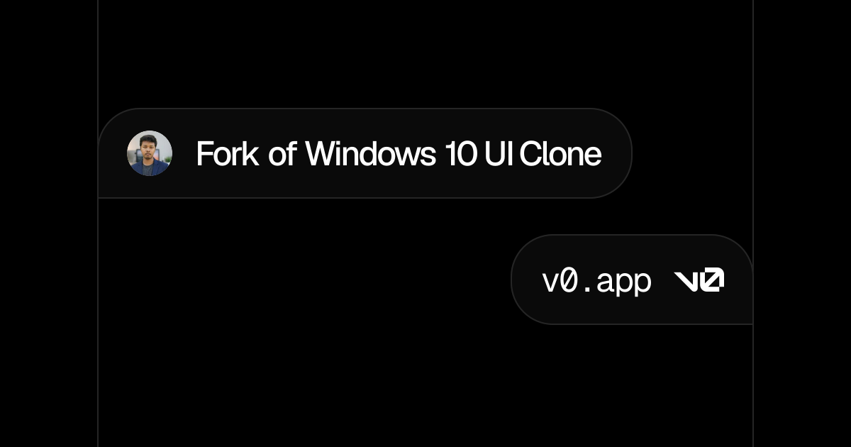 Fork of Windows 10 UI Clone - v0 by Vercel