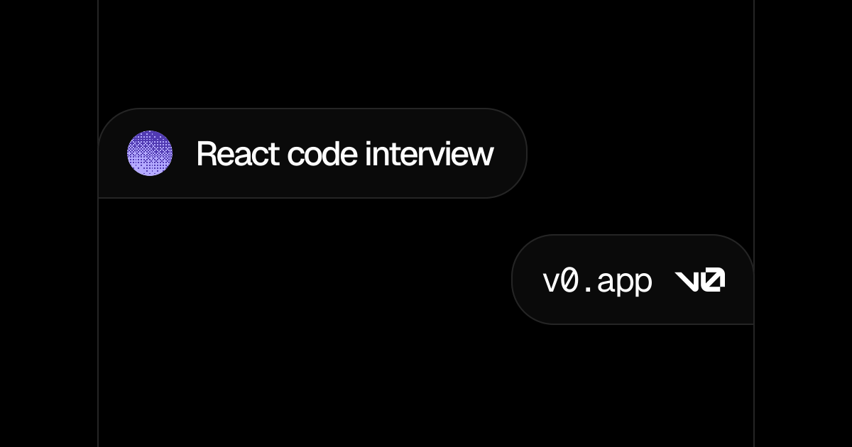 React code interview - v0 by Vercel