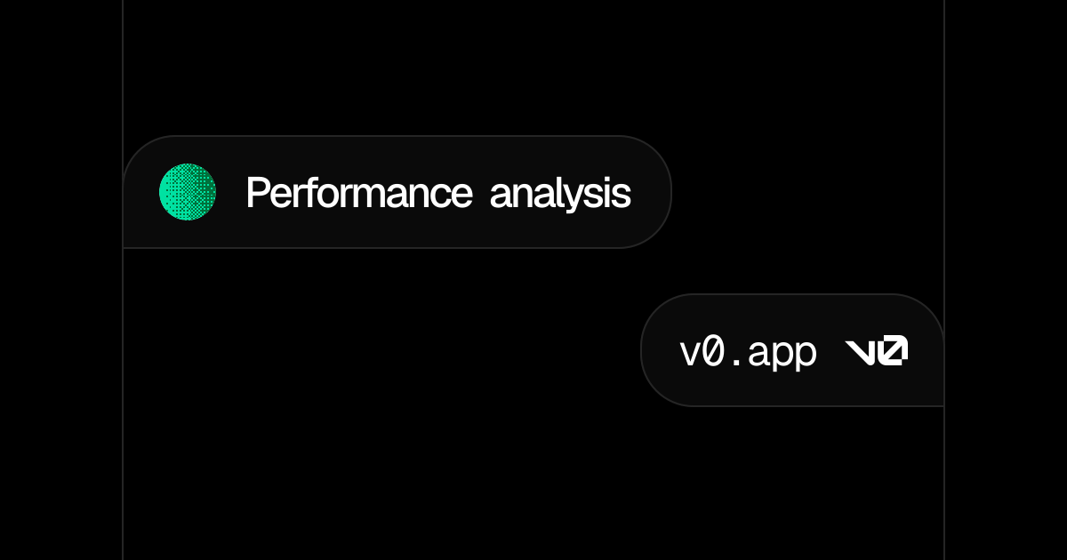 Performance analysis - v0 by Vercel