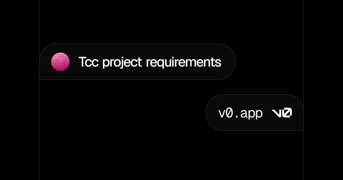 Tcc project requirements - v0 by Vercel