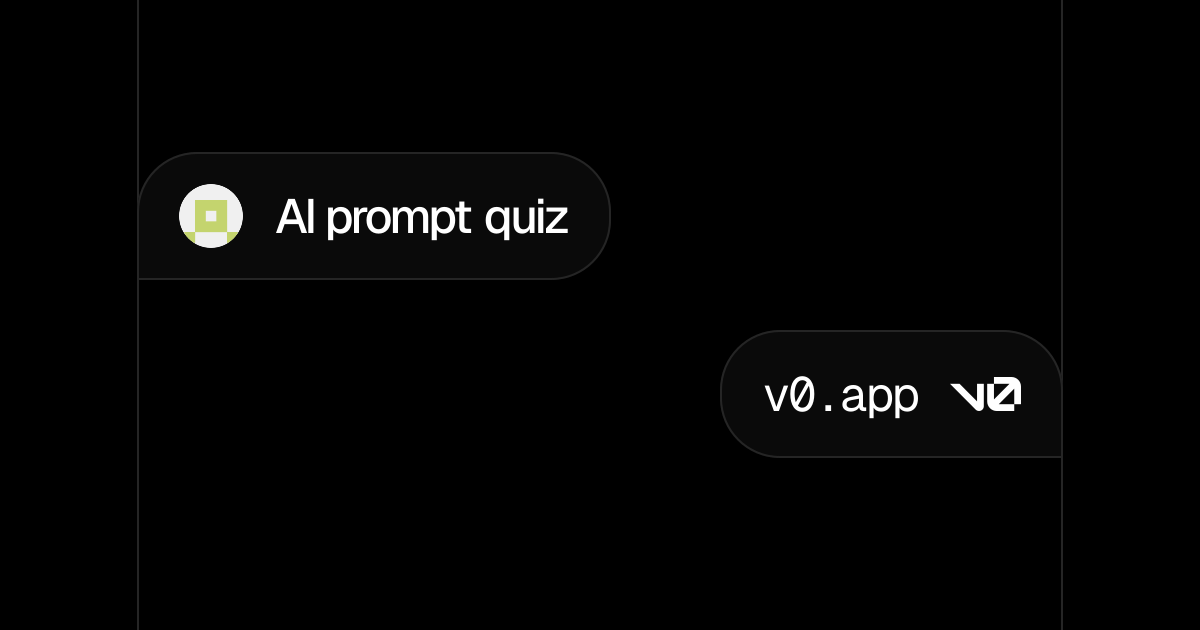 AI prompt quiz - v0 by Vercel