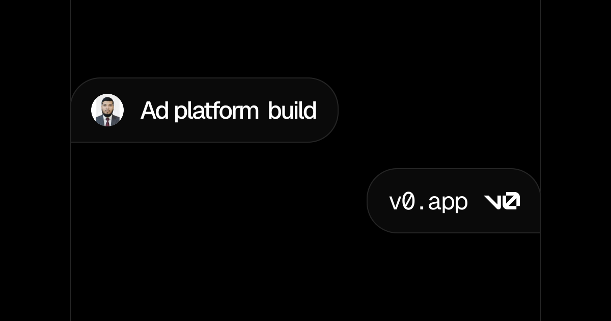 Ad platform build - v0 by Vercel