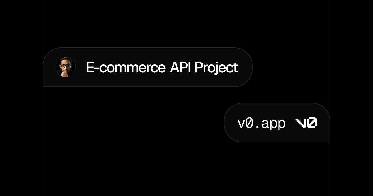 E-commerce API Project - v0 by Vercel