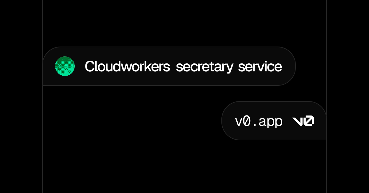 Cloudworkers secretary service - v0 by Vercel