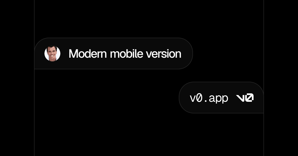 Modern mobile version - v0 by Vercel