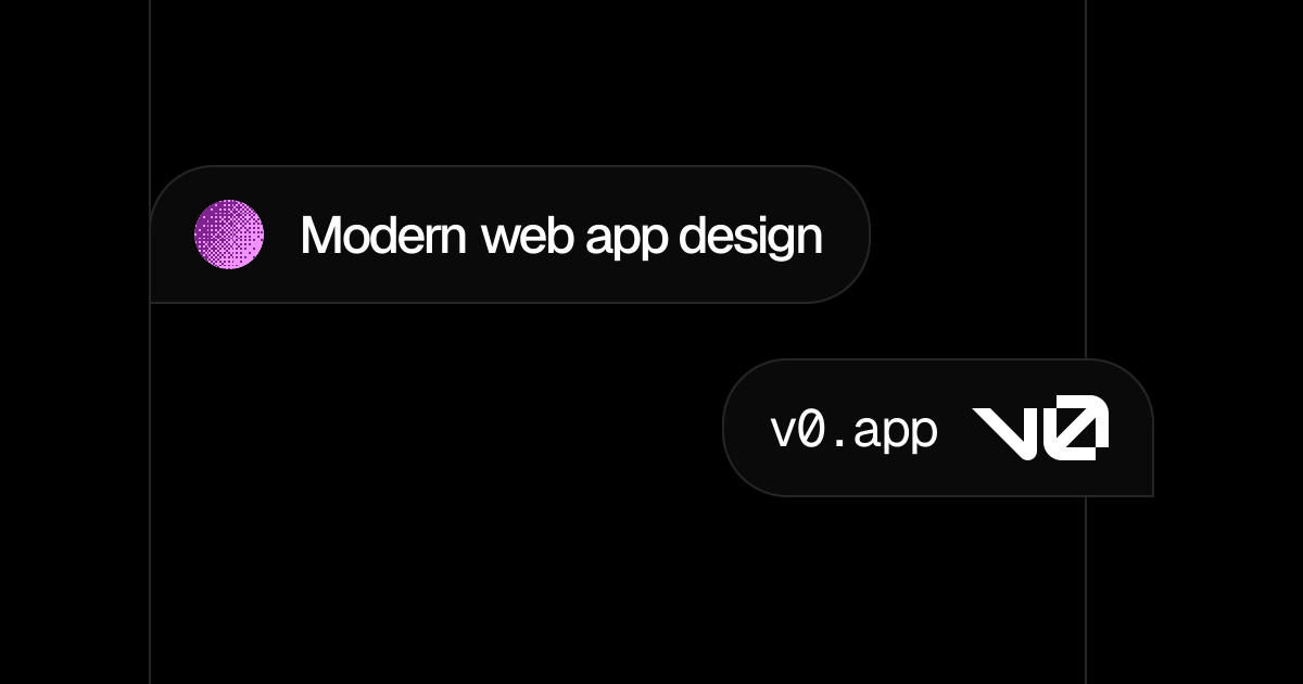 Modern web app design - v0 by Vercel
