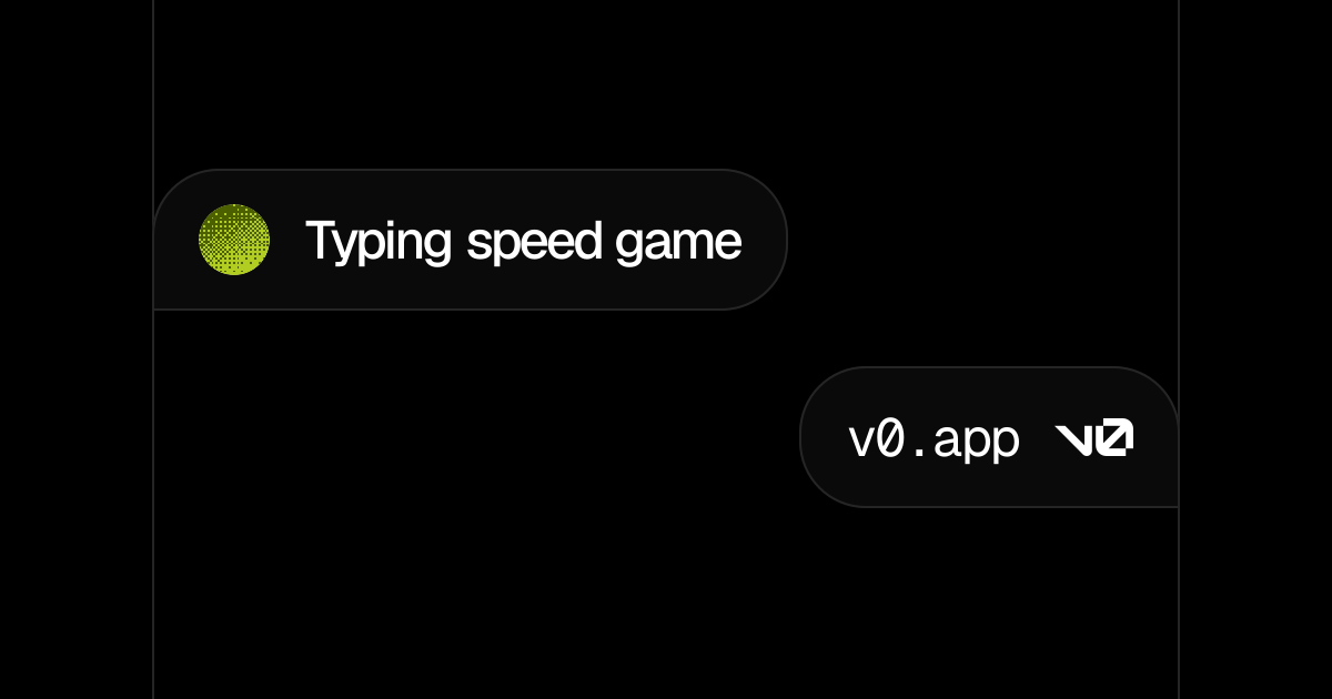 Typing speed game - v0 by Vercel