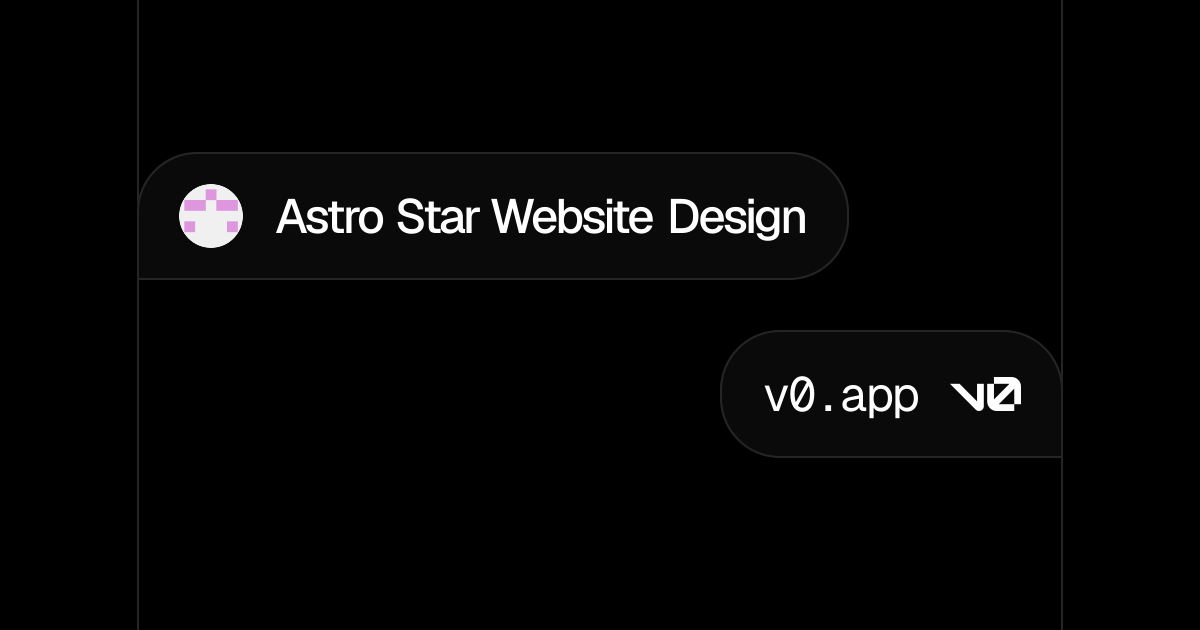 Astro Star Website Design - v0 by Vercel