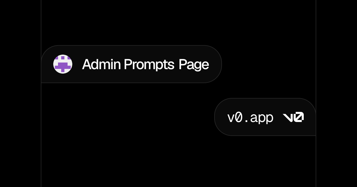 Admin Prompts Page - v0 by Vercel